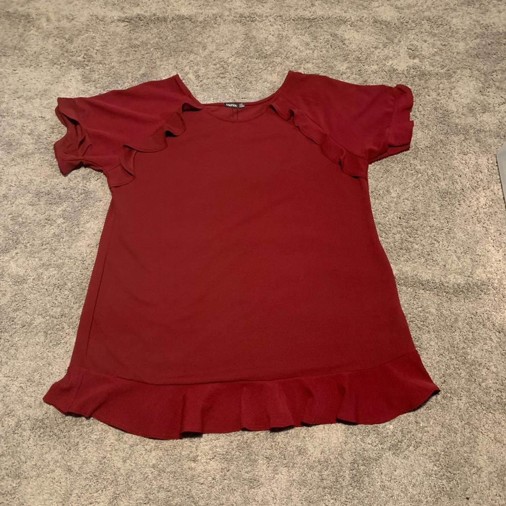 BOOHOO - ruffle shift dress – 3X